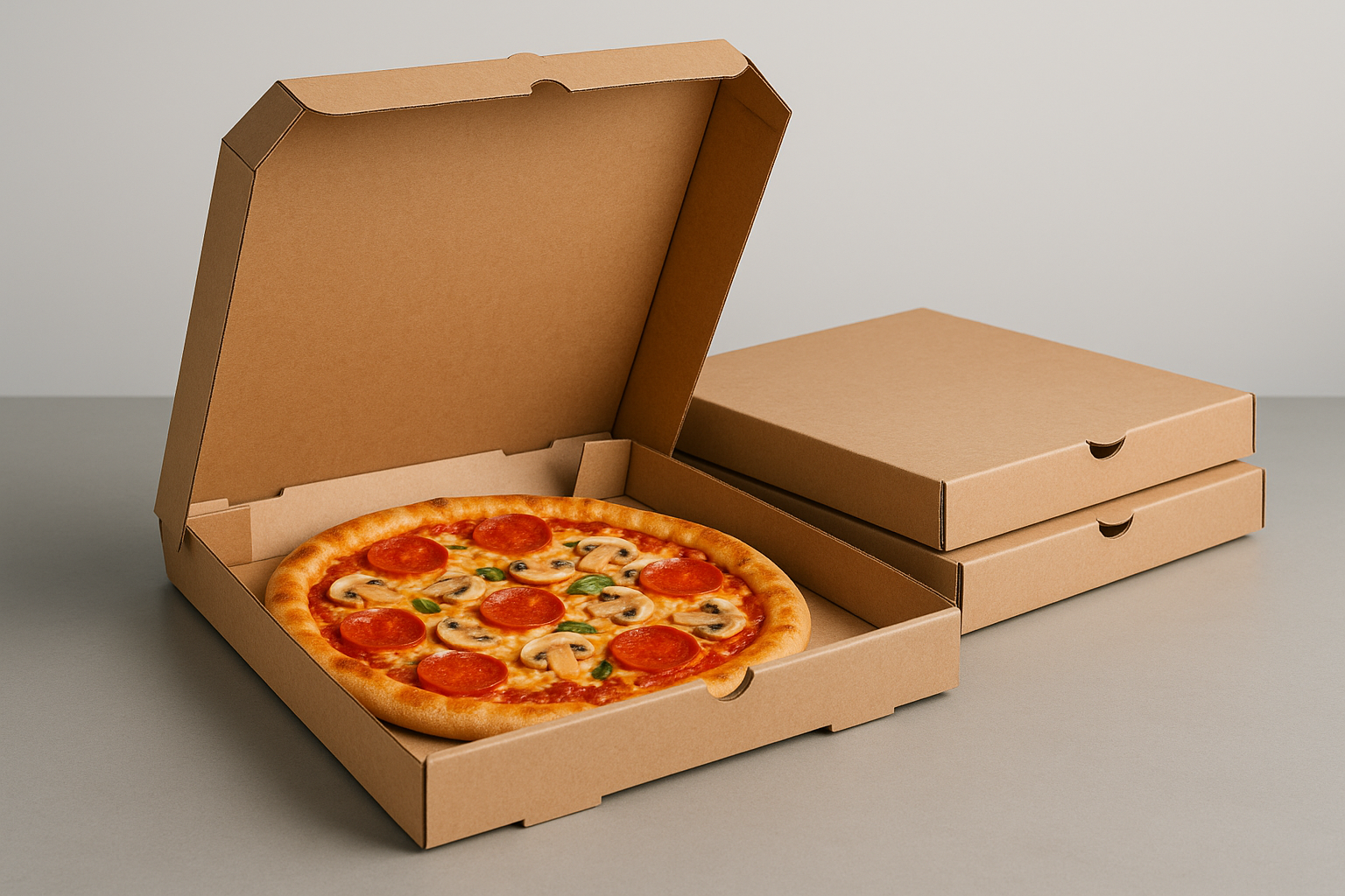Cajas de cartón ideales para tu pizza a domicilio